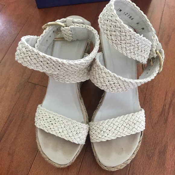 Summer close out: Stuart Weitzman Ivory Crochet platform wedges - 6 - Picture 4 of 7